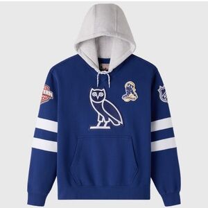 Men's Toronto Maple Leafs OVO x NHL Blue Fleece Hoodie